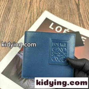 定番 人気 2つ折り財布 ロエベ ブランド コピー 財布 コピー コンパクト ウォレット ブルーkid268DOjia