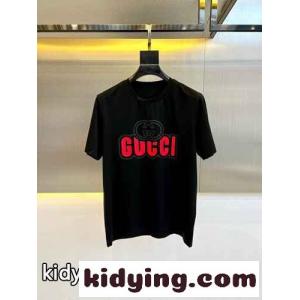 お洒落 グッチ コピー Tシャツ コピー ロゴプリント 半袖Tシャツ ブラックkid26iGPTfm