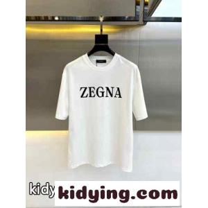お洒落 ロゴプリント 半袖Tシャツ エルメネジルド・ゼニア Tシャツ 偽物 ホワイトkid26neiKfC