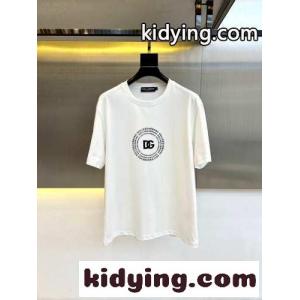 シンプル ロゴ クルーネック 半袖Tシャツ ドルチェ&ガッバーナ コピー Tシャツ 偽物 ホワイトkid26q09vOD