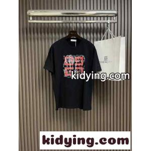 おしゃれ 4Gロゴ 半袖Tシャツ ジバンシィ コピー Tシャツ 偽物 クルーネック ブラックkid26mW1rqC
