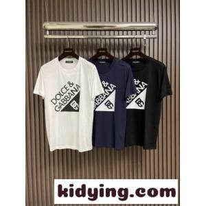 カジュアル おしゃれ ロゴプリント ドルチェ&ガッバーナ スーパーコピー Tシャツ 偽物 コットンkid26CaqWHb