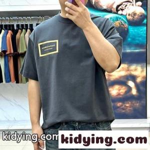 カジュアル ロゴ 半袖Tシャツ ドルチェ&ガッバーナ コピー Tシャツ 偽物 コットン グレーkid26bGTD0D