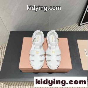 人気 軽量 フィッシャーマンズサンダル ミュウミュウ コピーブランド サンダル コピー ホワイトkid268TbmCq