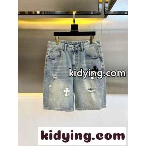 コットン デニム ショートパンツ クロムハーツ コピーブランド パンツ 偽物 合わせやすいkid26m05DGf