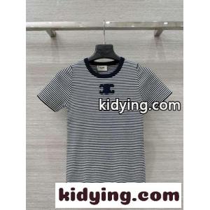 洗練された カジュアル ボーダー柄 半袖Tシャツ セリーヌ コピー Tシャツ コピー レディースkid26v8v01D
