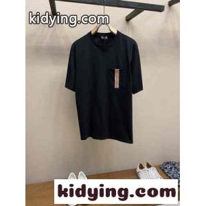 カジュアル 合わせやすい バーバリー コピー Tシャツ 偽物 半袖Tシャツ ブラックkid26u8PHPf