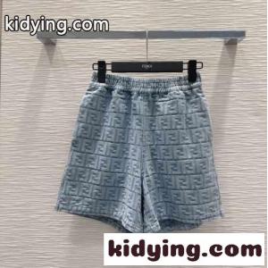 FFモチーフ デニム ショートパンツ フェンディ コピーブランド パンツ スーパーコピーkid26GDWHLD