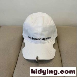 BAL.COM フロントピアス ベースボールキャップ バレンシアガ コピー キャップ コピー ホワイトkid265XvKHz