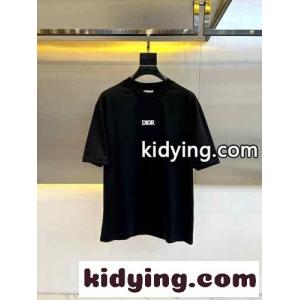 カジュアル ロゴ 半袖Tシャツ クリスチャン・ディオール スーパーコピー Tシャツ 偽物 ブラックkid26eiqaKD