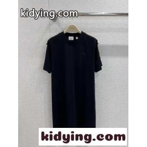 チェックトリム コットン Tシャツドレス バーバリー コピーブランド ワンピース コピー ブラックkid26T1jSjq