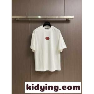 カジュアル クルーネック 半袖Tシャツ バレンシアガ ブランド コピー Tシャツ コピー ユニセックス ホワイトkid26nuWPDq