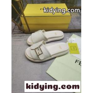 FFモノグラム ミュール スライド フェンディ ブランド コピー サンダル スーパーコピー ホワイトkid26X5fWTv