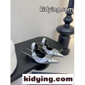 エレガント Monaco スリングバック パンプス バレンシアガ ブランド コピー パンプス スーパーコピー シルバーkid26byCeyi