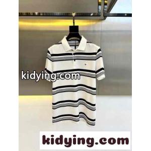 カジュアル ボーダー ポロシャツ プラダ コピーブランド Tシャツ 偽物 半袖トップス ホワイトkid2655byaq