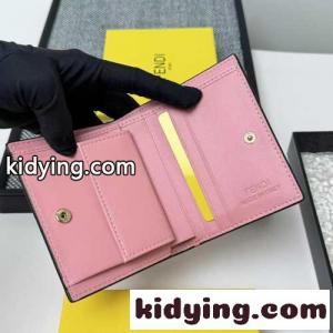 シンプル 小銭入れ付き 2つ折り財布 フェンディ ブランド コピー 財布 スーパーコピー ピンクkid26SbiyKr
