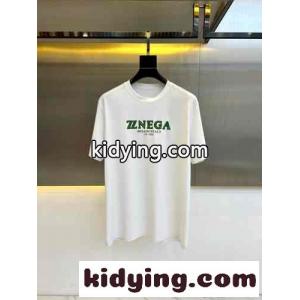 ベーシック ロゴ入り クルーネック 半袖Tシャツ エルメネジルド・ゼニア Tシャツ コピー ホワイトkid2681z49b