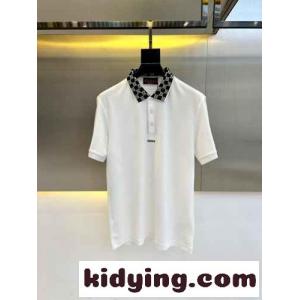 上品 カジュアル グッチ ブランド コピー Tシャツ 偽物 コットンピケ 半袖ポロシャツ ホワイトkid26SfGPPn