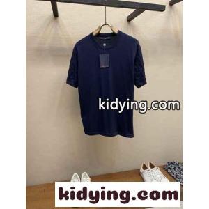 ショートスリーブシグネチャークルーネック ルイ・ヴィトン Tシャツ コピー ブルーkid26PHruiy