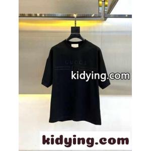 カジュアル コットン 半袖Tシャツ グッチ コピー Tシャツ 偽物 半袖Tシャツ ブラックkid26bSHbCq