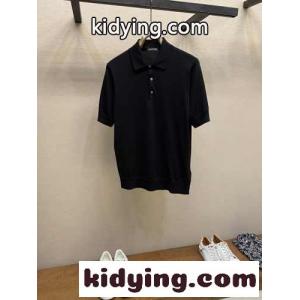 シンプル 上品 半袖 ニットポロ トムフォード ニット 偽物 ブラックkid26PTLXbC
