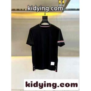 人気 シンプル ピマコットン トムブラウン コピー Tシャツ スーパーコピー ブラックkid26zC0LPv