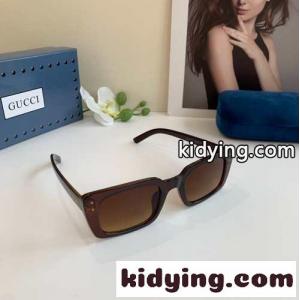 シンプル 合わせやすい ユニセックス アイウェア グッチ コピー サングラス 偽物 茶色kid26LHjKDq