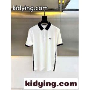 アルマーニ スーパーコピー Tシャツ コピー カジュアル 合わせやすい 半袖 ポロシャツ コットンピケ ホワイトkid26DaG5Pn
