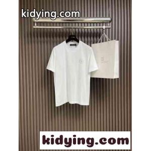 ヴェルサーチ コピーェ Tシャツ コピー シンプル ロゴ 合わせやすい 半袖Tシャツ ホワイトkid26eyyC8z