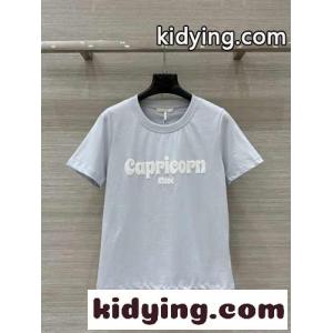 コットンジャージー CAPRICORNTシャツ クロエ Tシャツ スーパーコピー ブルーkid26be0vCm