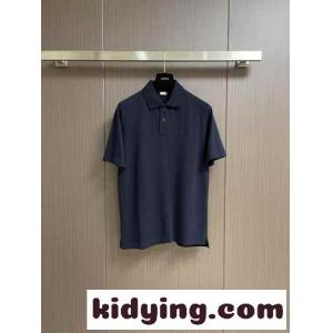 シンプル 合わせやすい コットン ポロシャツ ロエベ スーパーコピー Tシャツ コピー 半袖 ネイビーkid26OjySTf