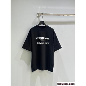 カジュアル ロゴ入り 半袖Tシャツ ジバンシィ コピー Tシャツ コピー コットン ブラックkid26jO9bqi