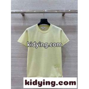 春夏 シンプル 半袖ニット トップス シャネル スーパーコピー Tシャツ コピー ライトグリーンkid26OXTfOz
