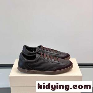 人気 シンプル ドルチェ&ガッバーナ コピー サントロペ スニーカー スーパーコピー レザー ダークブラウンkid26aW1jey