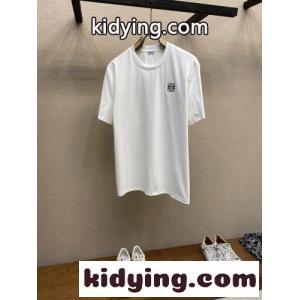 ロエベ スーパーコピー Tシャツ コピー シンプル アナグラム コットンブレンドTシャツ 半袖トップス ホワイトkid26eeW9Tv