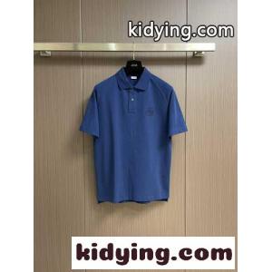 シンプル 合わせやすい コットン ポロシャツ ロエベ コピーブランド Tシャツ コピー 半袖 ブルーkid26zOrC8r