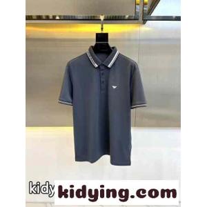 洗練された コットンピケ ポロシャツ アルマーニ コピー Tシャツ コピー グレーkid26e4PPzq