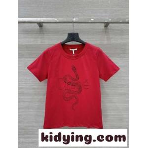 コットンジャージー ベビーフィット ロゴTシャツ クロエ Tシャツ スーパーコピー レッドkid26Gbqqmm