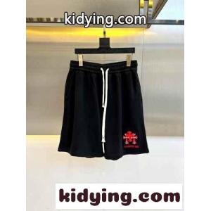 カジュアル ロゴ入り ハーフパンツ クロムハーツ スーパーコピー パンツ コピー ショートパンツ ブラックkid2659HbOz