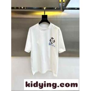 ストリート カジュアル コットン 半袖Tシャツ クロムハーツ ブランド コピー Tシャツ コピー ホワイトkid26LjmKDC