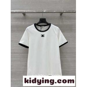 スパンコール付き クルーネック 半袖Tシャツ セリーヌ コピーブランド Tシャツ コピー 合わせやすいkid26TfG9Hz