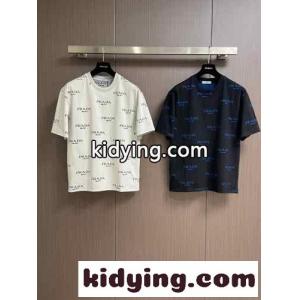 おしゃれ ロゴ入り プラダ コピーブランド Tシャツ コピー コットン 半袖Tシャツkid26emyCCy