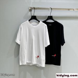 シンプル コットンジャージー 半袖Tシャツ ボッテガ・ヴェネタ Tシャツ コピー 刺繍入りkid26nKn8Tn