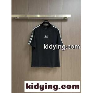 balenciaga スーパーコピー x Under Armour 半袖Tシャツ バレンシアガ スーパーコピー Tシャツ コピー ブラックkid26DK59Tn