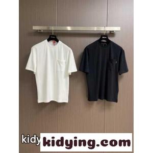 プラダ コピー Tシャツ コピー シンプル 合わせやすい クルーネック 半袖Tシャツkid26PXza4j