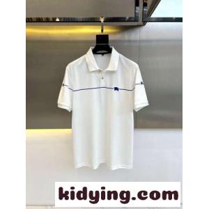 上品 カジュアル ピマコットン 半袖ポロシャツ バーバリー ブランド コピー Tシャツ コピー ホワイトkid261HTj0r