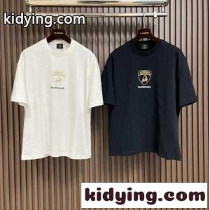 balenciaga コピー x lamborghini プリント 半袖Tシャツ バレンシアガ コピー Tシャツ コピー ユニセックスkid26eOnOLb