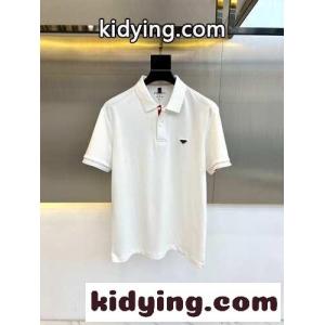 洗練された カジュアル 半袖 ポロシャツ プラダ コピー Tシャツ コピー ホワイトkid26q8j4Xf
