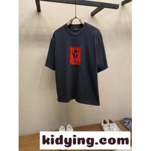 バレンシアガ ブランド コピー パッチハンドル 半袖Tシャツ コピー ユニセックス オーバーサイズkid26jmmGPz