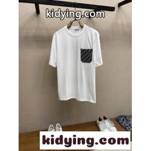 おしゃれ コットンジャージー 半袖Tシャツ クリスチャン・ディオール コピー Tシャツ コピー ホワイトkid26buquCy